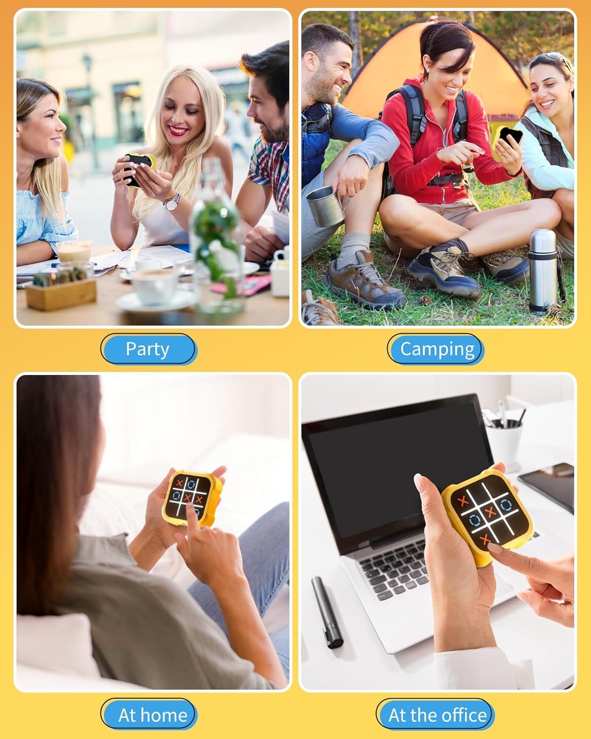 Electronic 4-in-1 Handheld Puzzle Game Console